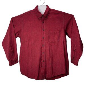 Vintage LL Bean Shirt Mens Large Red Plaid Tartan Flannel Made in USA 90s